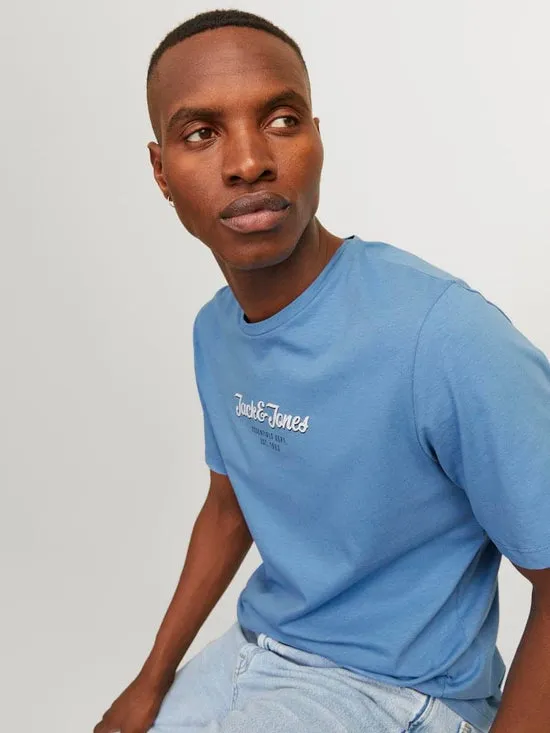 Camiseta manga corta con logo azul - JJHENRY